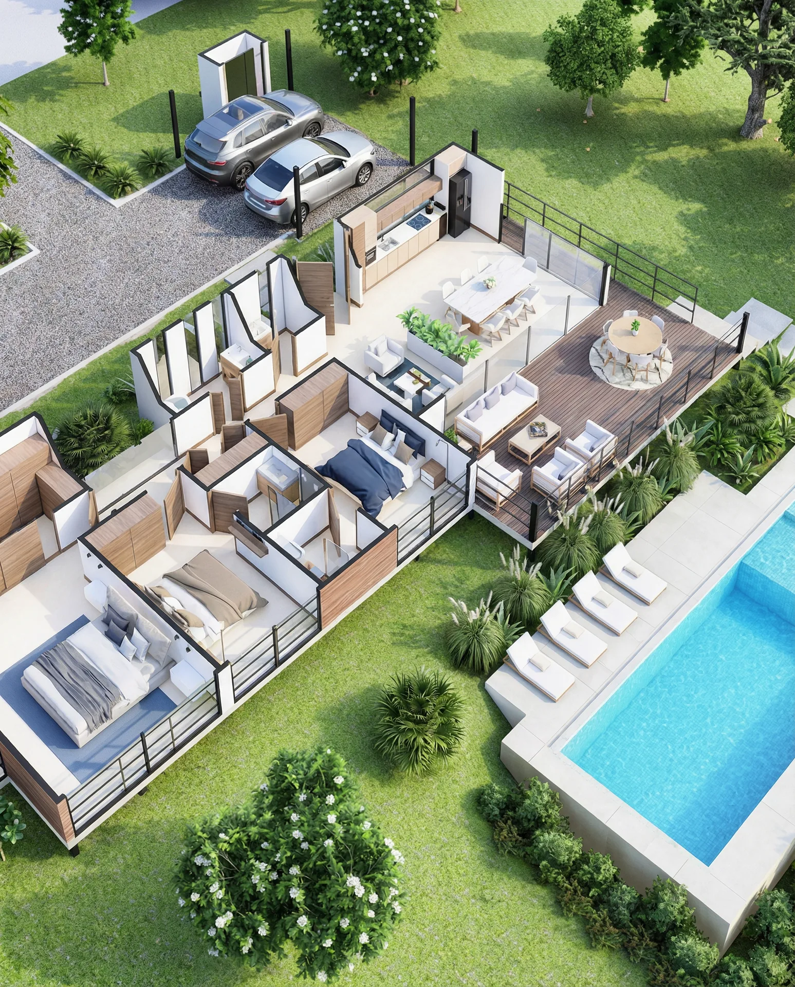Plano 3D Villa Ceiba Tipo A